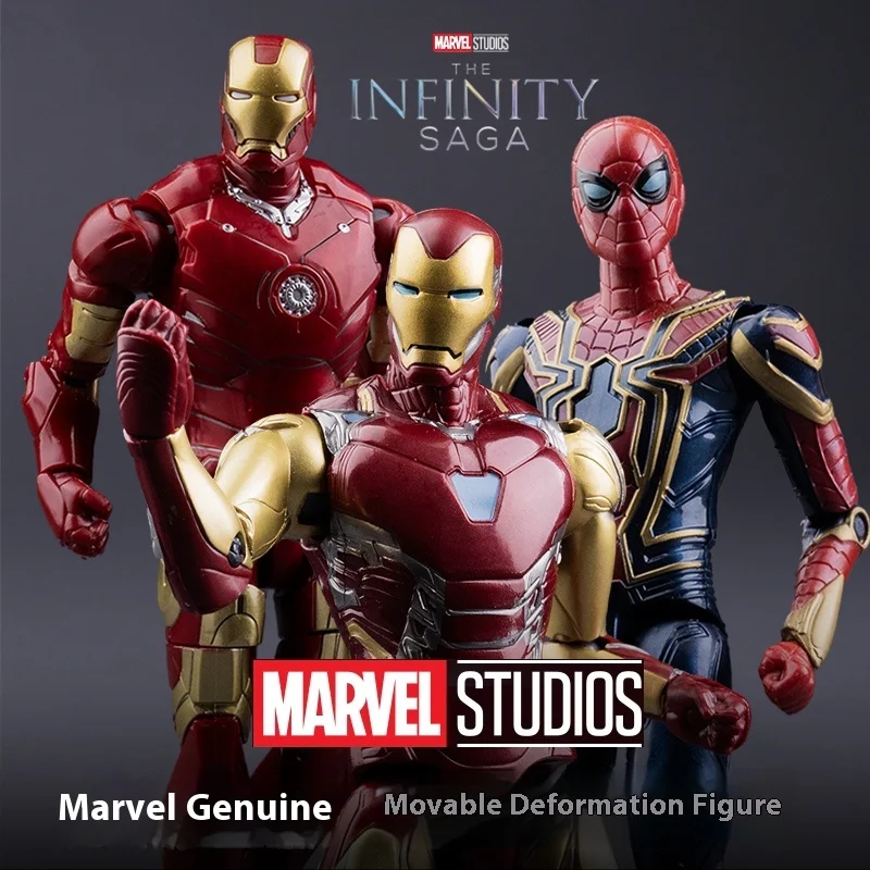 Marvel The Avengers Spider-Man Iron Man Ant-Man War Machine Model Dolls Pvc Figurines Action Figures Collectible Toy Gifts