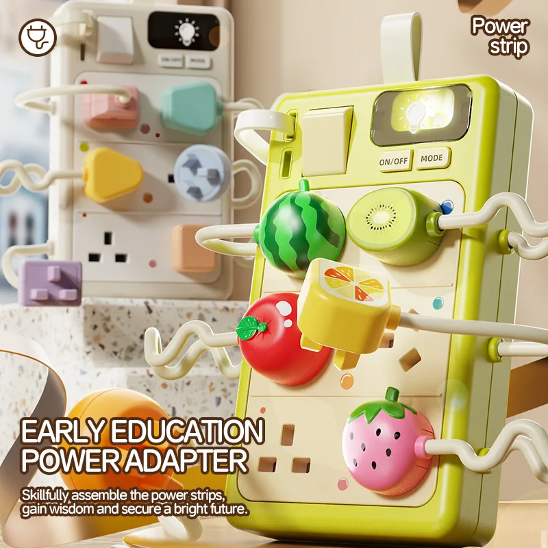 Multifunctional Busy Board Lights Sound Simulation Plug-in Socket On-off Kids Montessori Training Enlightenment Education Toys