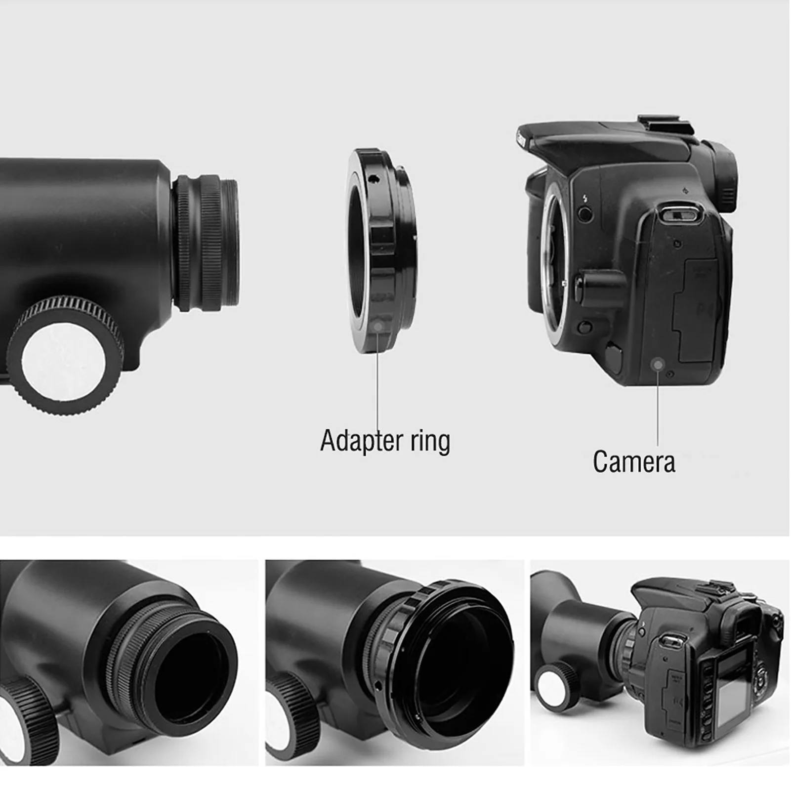 T Mount Adapter T2/T Mount Aluminum Lens Adapter  for Canon  EF DSLR 650D 60D 550D T2 Mount Adapter