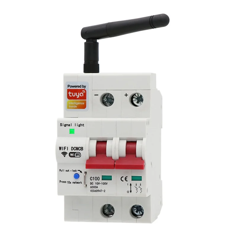 Y45A-Tuya Smart Life Wifi DC Smart Circuit Breaker Voverload Short Circuit Protection With Alexa Google Home For Smart Home