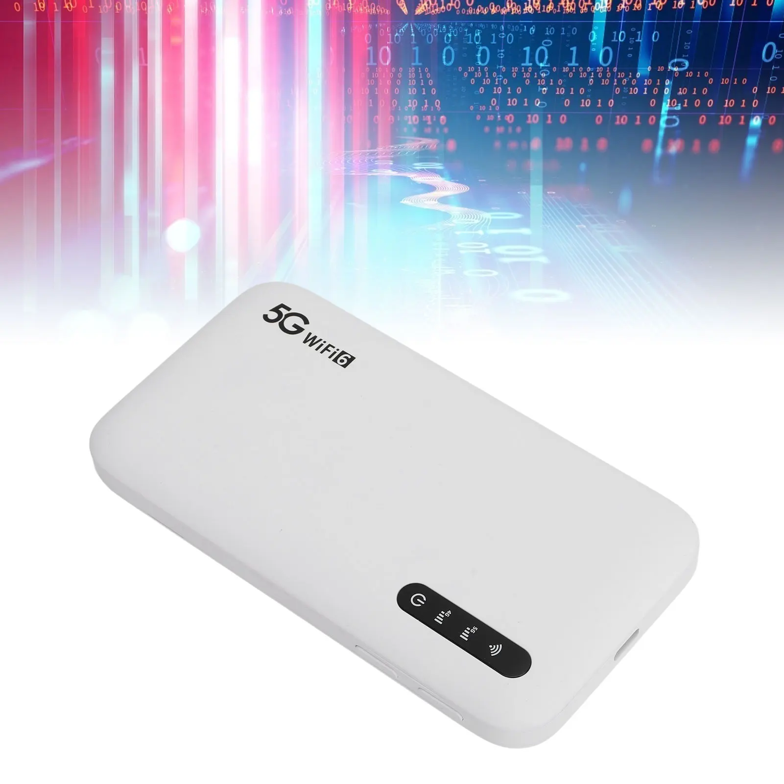 5G Mobile Hotspot Travel อุปกรณ์ Wifi เชื่อมต่อได้สูงสุด 16 อุปกรณ์ อัพโหลด 1.25Gbps อายุการใช้งานแบตเตอรี่ยาวนาน WiFi 6 ความเร็วสูงสําหรับการเดินทาง