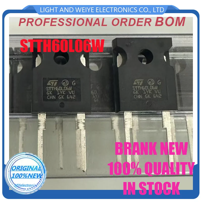 5Pcs/Lot New Original STTH60L06W 60A600V FAST RECOVERY Diode TO-247 Good Quality In Stock