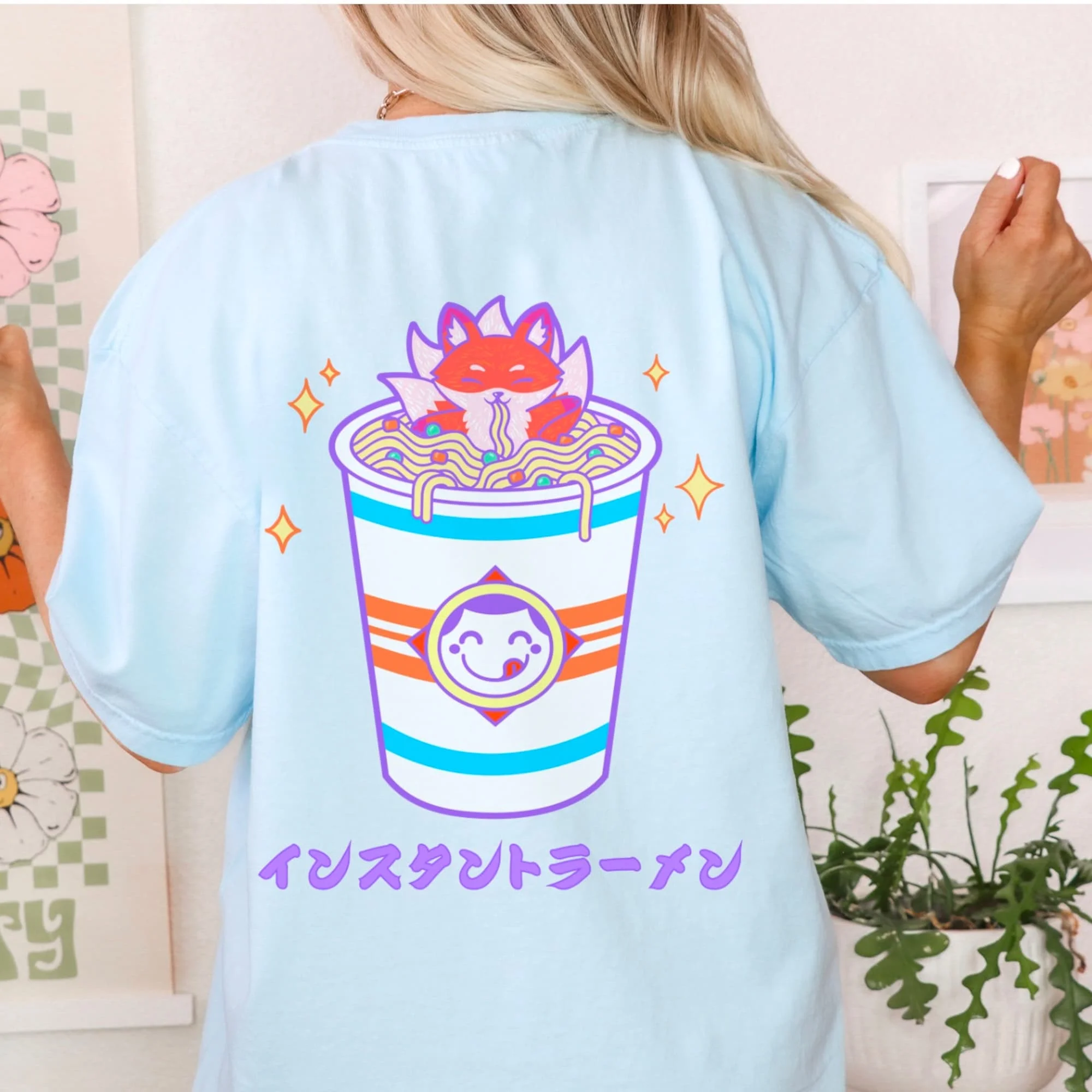 Comfort Colors Anime Ramen T Shirt Food Kawaii Instant Noodles Cute Tee