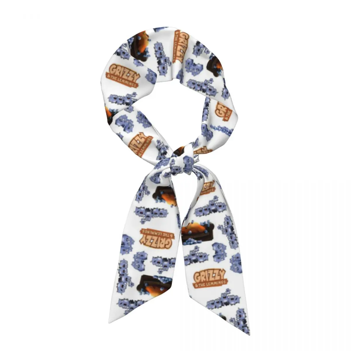 Animation Grizzy And The Lemmings Cartoon Anime Women Long Narrow Scarf Soft Skinny Scarf Multi-use Neck Head Wrap for