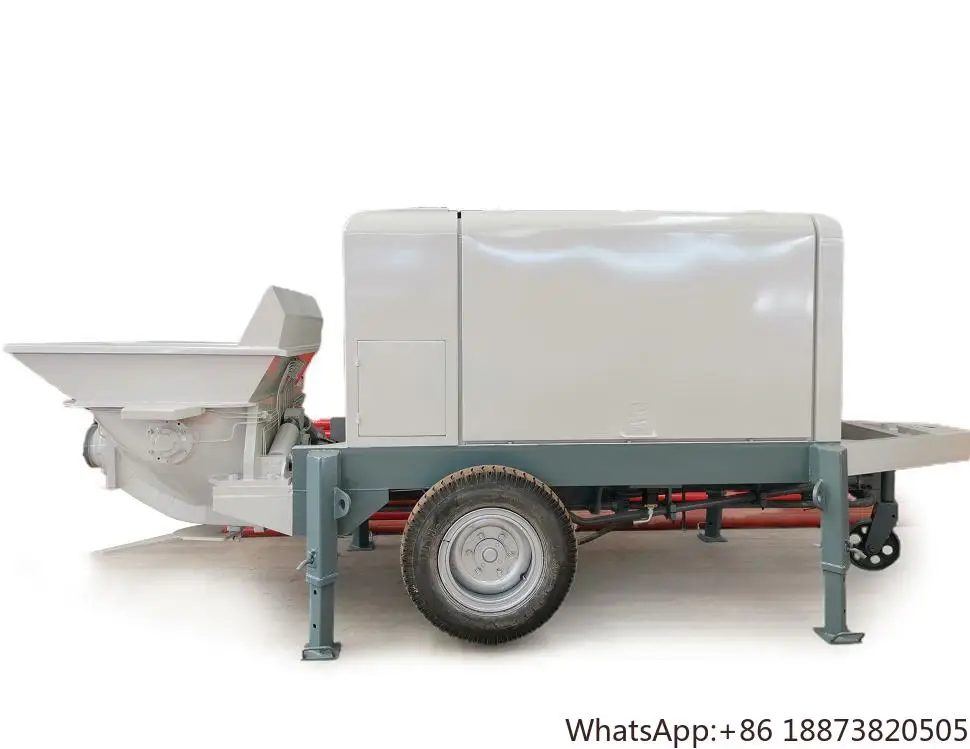 MINLE Factory Price 50m3/h Small Concrete Pump Electric Concrete Conveying Pump for Sale