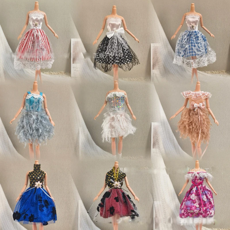 30cm Supermodel Doll Dress Clothes High Quality Girl Princess Dresses Various Style Midi Dresses 1/6 Doll Dress-Up Fashion Dress
