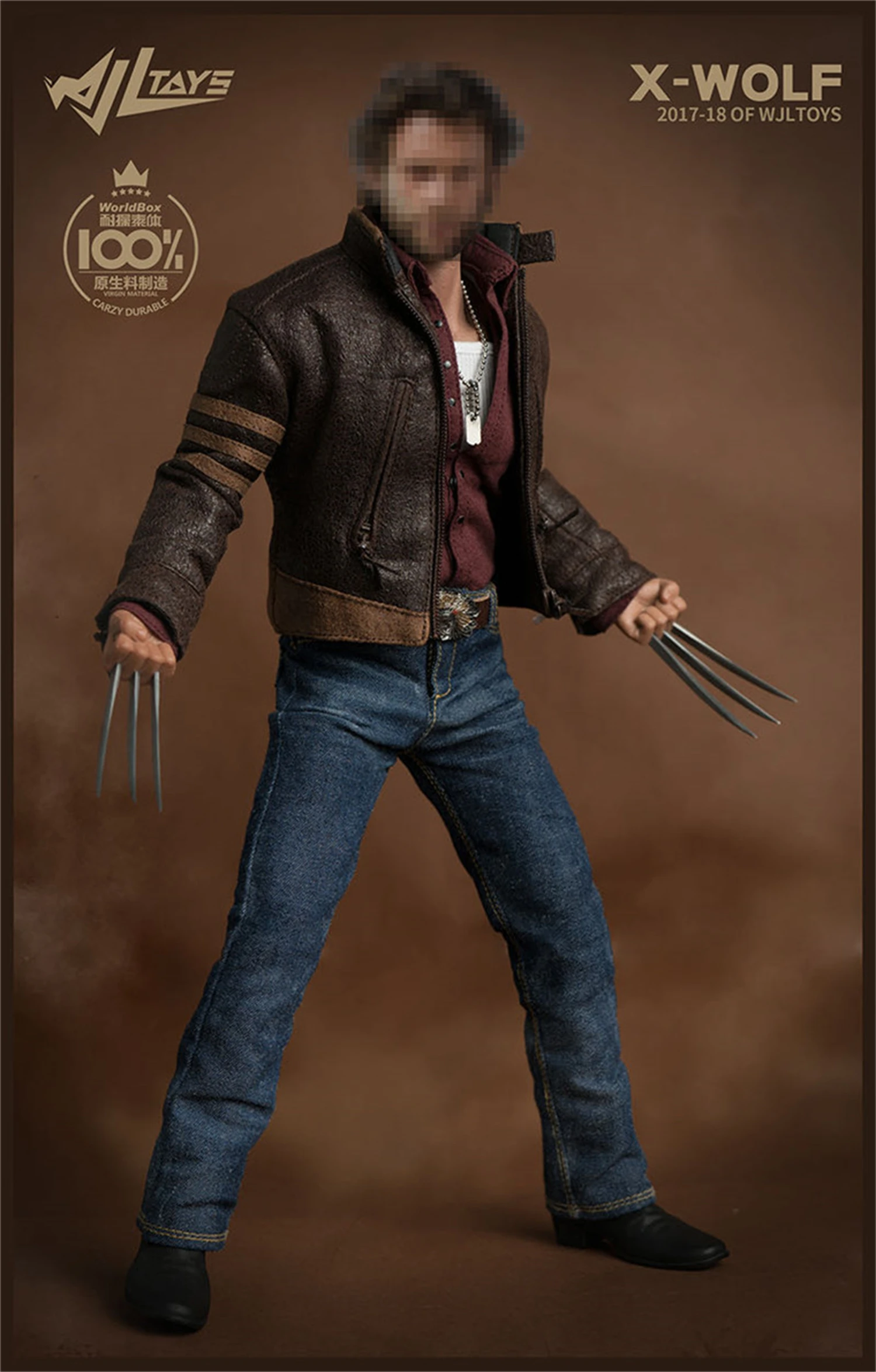 1:6 Wjltoys Wolverine Logan Jacket Suit Clothes Set Fit for 12'' Worldbox AT012 Figure Body