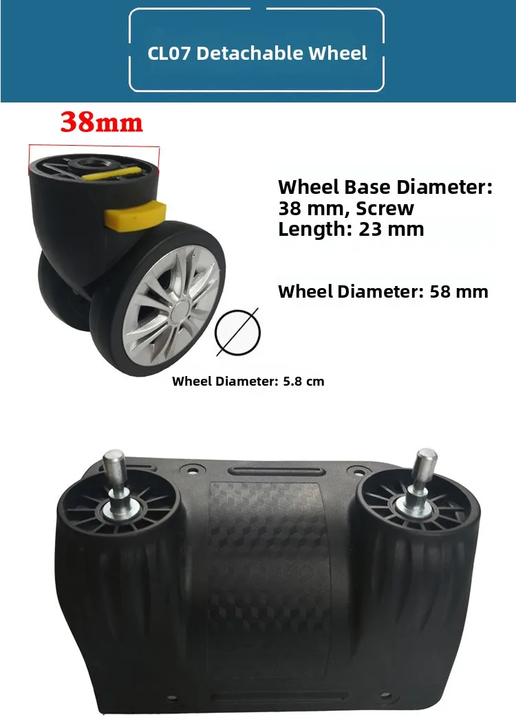 Detachable Luggage Wheel Accessories Universal Wheel Suitcase Travel Bag Slide Wheel Replacement Password Box Wheel