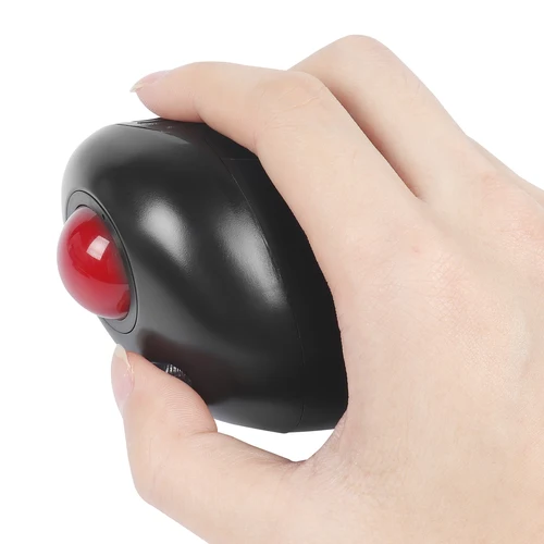 Imagen 2 del producto Ratón de aire Trackball inalámbrico óptico controlado por pulgar, diseño ergonómico de 2,4 GHz, alta precisión para PC, portátiles y tabletas universales