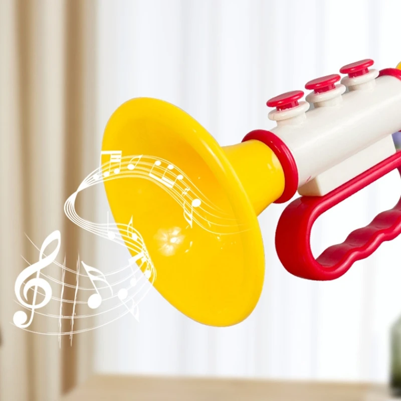 Cartoon Rabbit Trumpet Mini Multi Function Playable Toy Musical Instrument Funny Early Educational Creative Learning Horn Toy