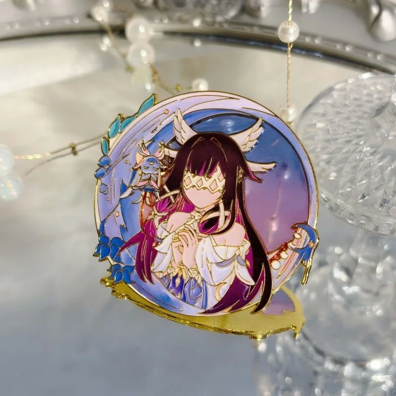 Genshin Impact Sandrone Cosplay-Anstecker Anime Columbina Varka Alice Klee Durin Halloween-Party-Kostüm-Accessoires Rucksack-Pins – Detail 19