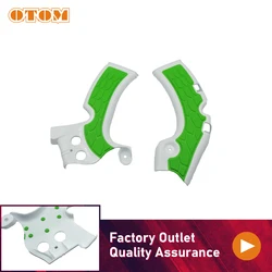 OTOM Motorcycle Frame Guard Protection Cover Pit Bike Plastic X-Grips Protective Shell For KAWASAKI KX450F Motocross Accessories