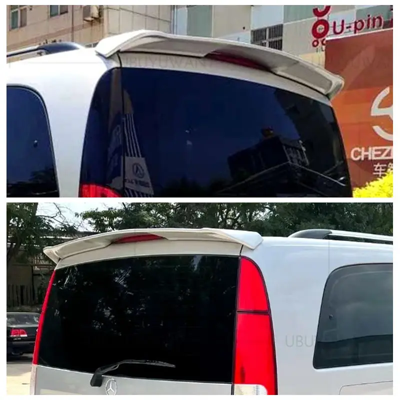 

For Benz VITO VIANO W639 2003-2013 High Quality ABS Car Rear Roof Wing Spoiler Glossy Black Carbon Fiber Look