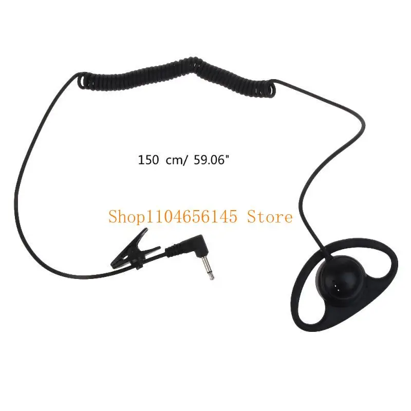 5asd 3.5mm D-shaped Only Earpiece Receive Only Headset Earphone 55cm/21.7-inch