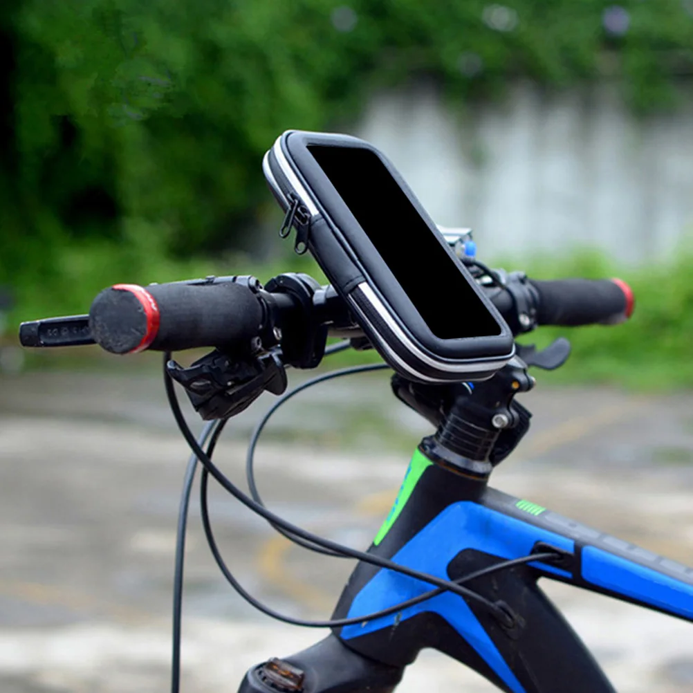 

1 set 1 Set Motorcycle Waterproof Phone Bag For Bike Adjustable Shockproof Mobile Holder, Universal Cellphone Pouch For Bicycles