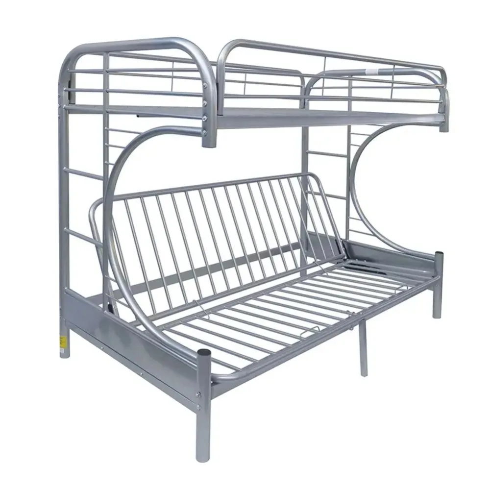 Eclipse Bunk Bed (Twin XL/Queen/Futon) in Silver