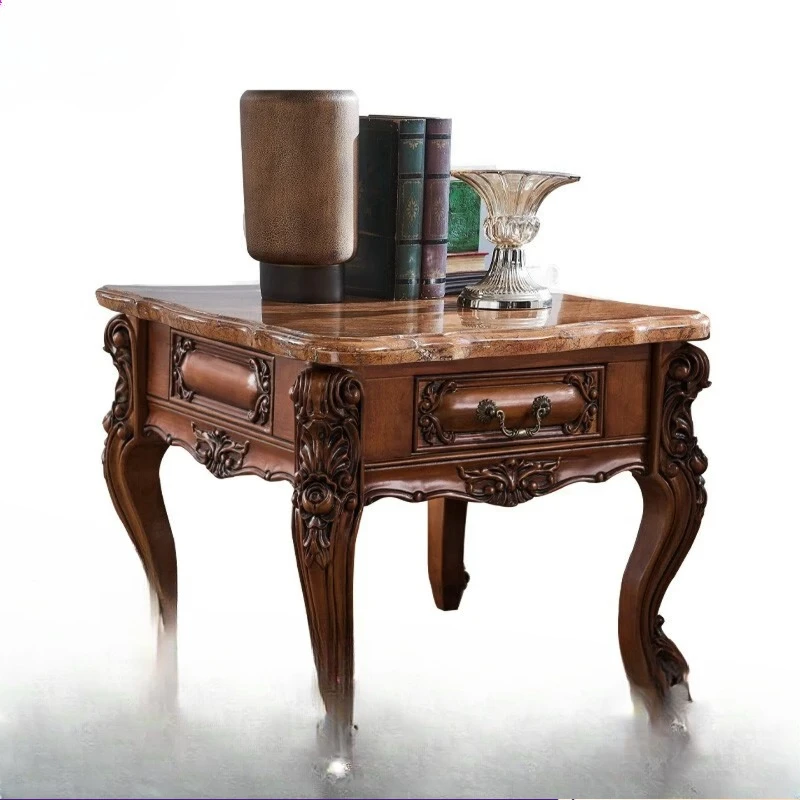 

American solid wood carving lace table, living room