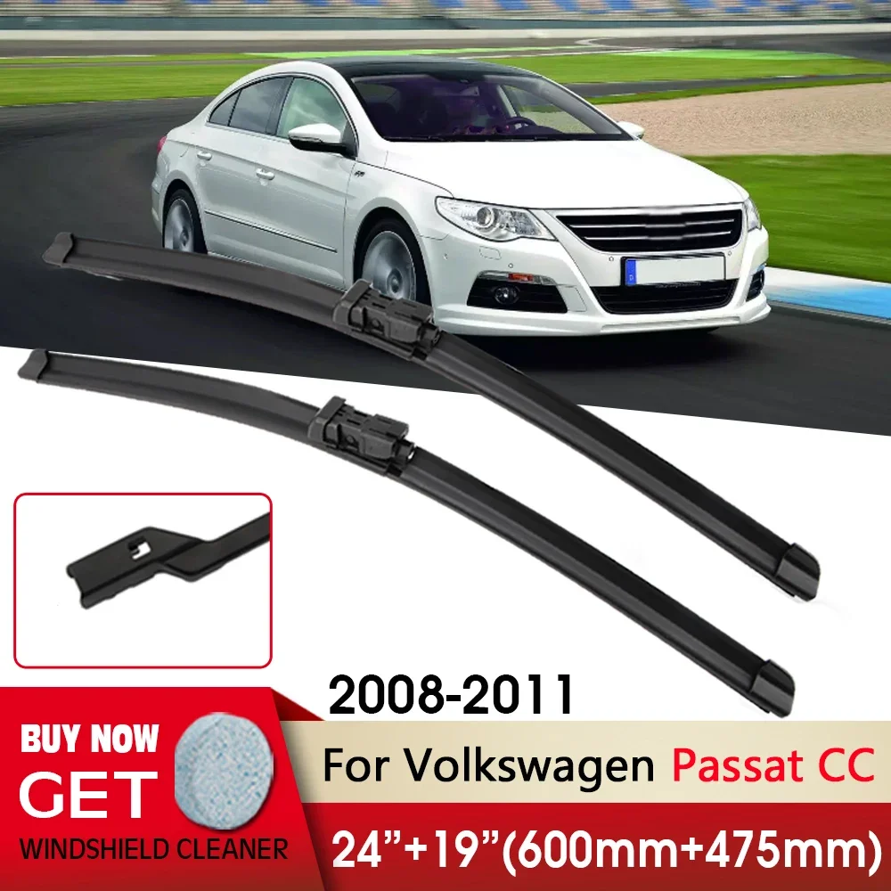 

Car Wiper Front Wiper Blade 24"+19" For Volkswagen Passat CC 2008 2009 2010 2011 Front Windscreen Wipers Auto Accessories