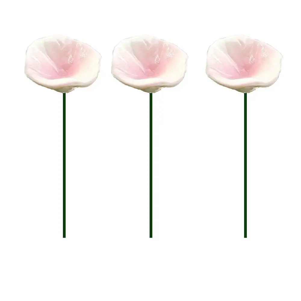 3pcs Ceramic Bee Butterfly Water Dispenser Flower Shape Colorful Bee Watering Station Bird Waterer Insect Drinking Cup Courtyard
