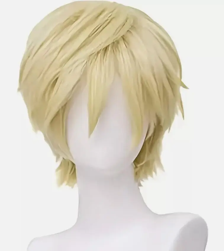 Men's Short Blonde Synthetic Wig for Cosplay Halloween Christmas and Parties