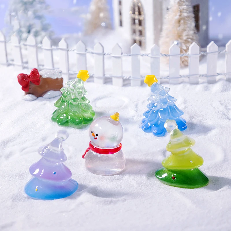 Micro Landscape Creative Cute Christmas Tree Snowman Doll Doll House Diy Decoration Hanging Accessories Mini Ornaments