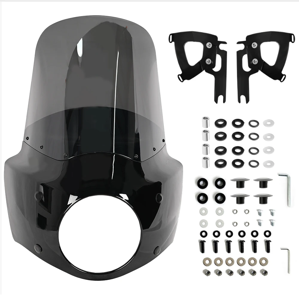 

Motorcycle Parts Headlight Fairing&11 13 15 inch PC Windshield Windscreen for Harley Road King FLHR 1994-2023 FLHRXS 2017-2025