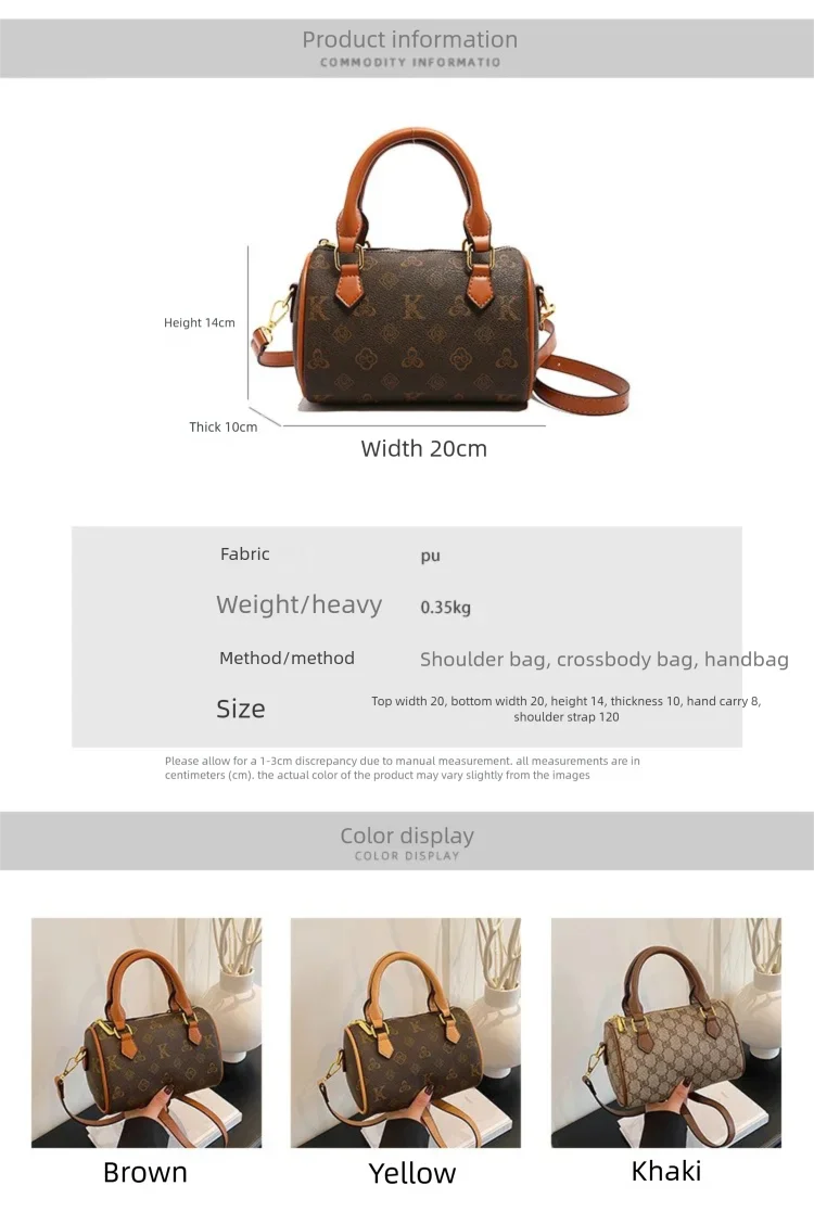 Neue Boston Pillow Bag für Damen, klassischer Stil, florale Einzelschulter-Handtasche für Senioren, weiches Leder, kleine quadratische Tasche für den täglichen Gebrauch. – Detail 2