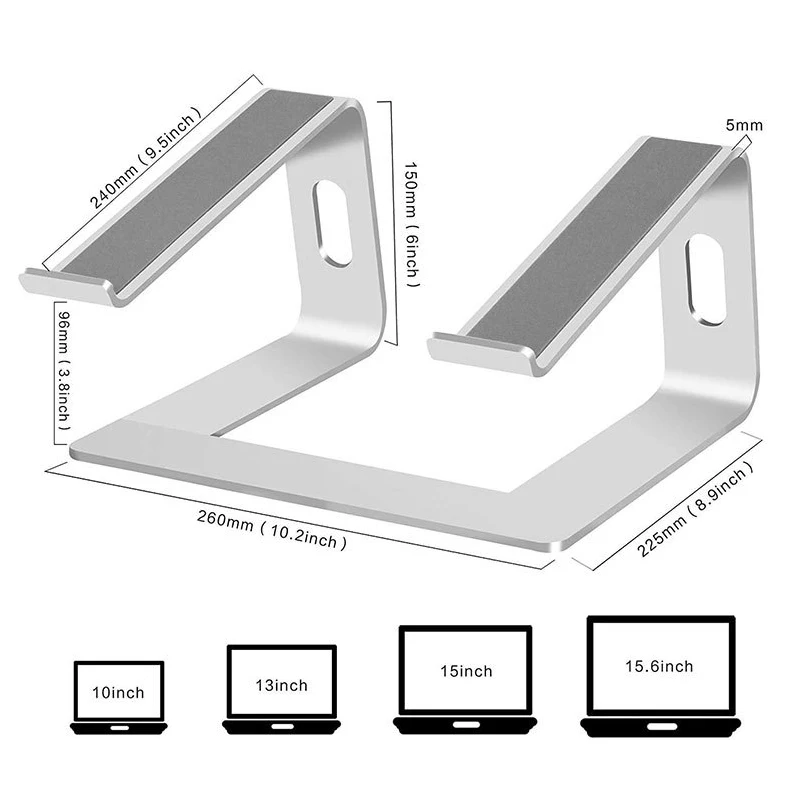 Soporte para portátil, soporte de aluminio para MacBook, portátil, Compatible, desmontable, soporte vertical para portátil, PC, soporte para ordenador 2022