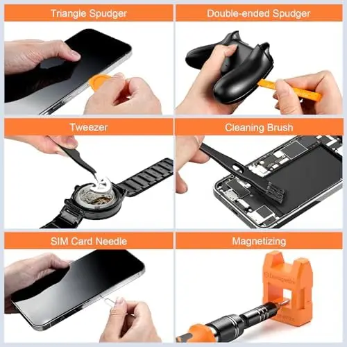 مجموعة مفكات براغي دقيقة 117-in-1، مجموعة أدوات إصلاح للإلكترونيات، الكمبيوتر الشخصي، الكمبيوتر المحمول، iPhone، Macbook، RC، PS5، XBOX، النظارات
