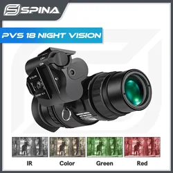 SPINA OPTICS Monocular PVS18 Night Vision Goggle, 1X32 Infrared Digital Scope Night Vision Monocular Suitable for Night Hunting