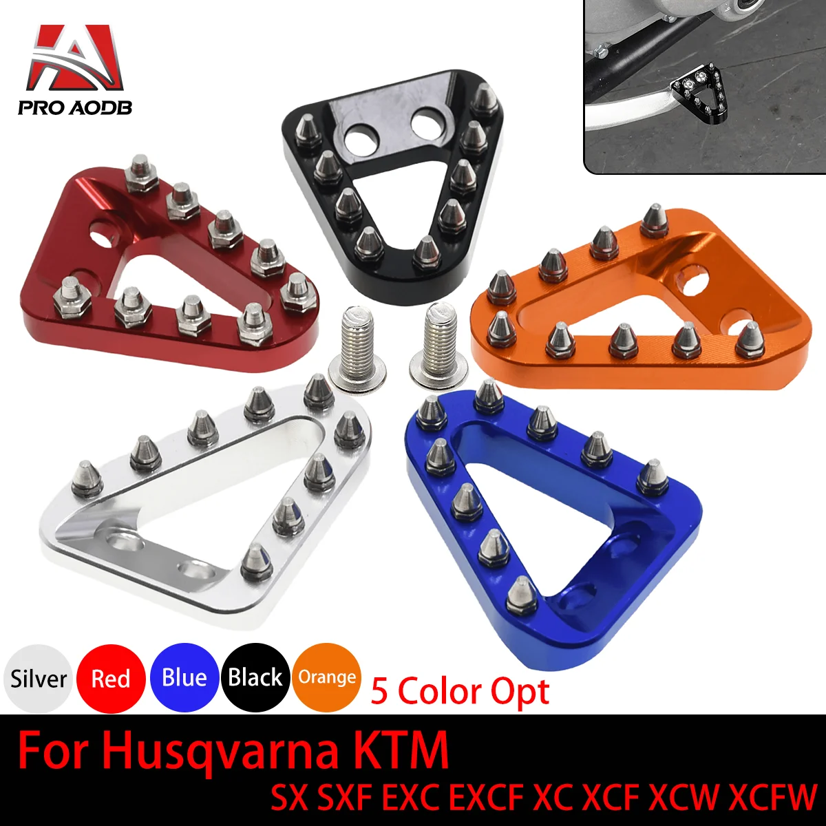 For Husqvarna KTM Motorcycle CNC Rear Brake Pedal Tip Plate 2017-2022 Premium Step Plate Tip Rear Brake Pedal of Models From