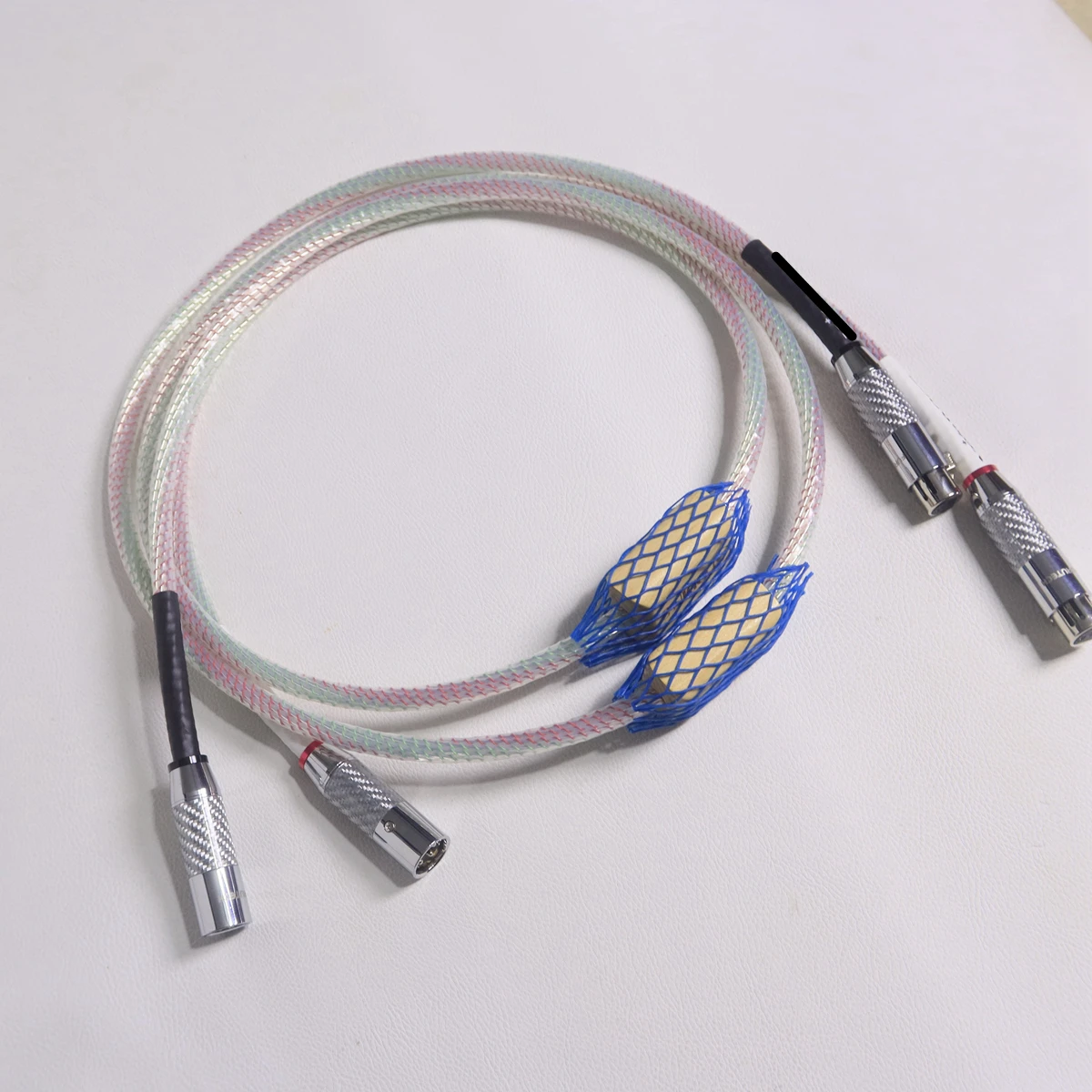 1 Pair VALH supreme reference HiFi XLR Balaned Cable Carbon Fiber XLR Cable Male to Female Balanced Audio Cable with brand logo