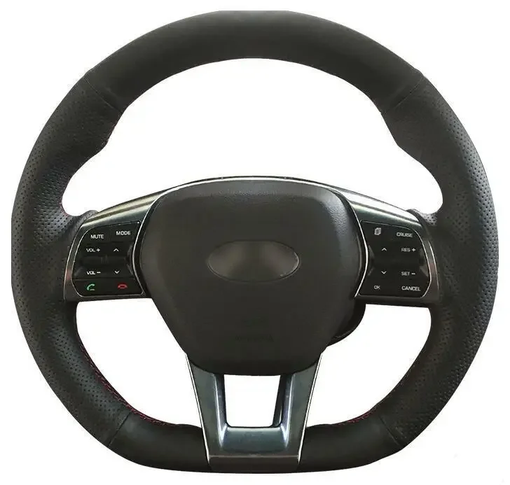 

DIY Hand-Sewn Anti slip Breathable PU Leather Steering Wheel Cover for Hyundai Sonata 9 2015-2017 Car Interior Accessories