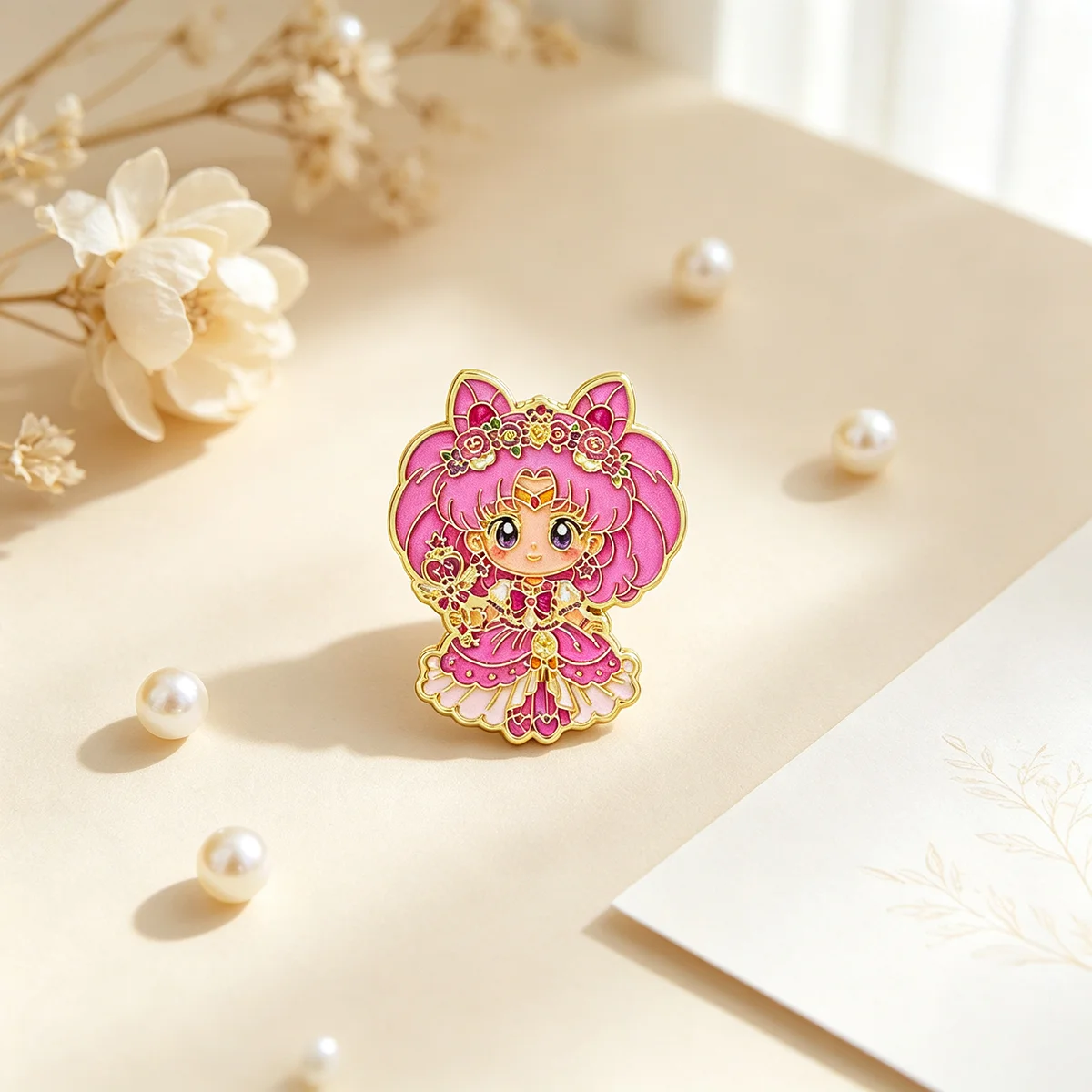 Cute Magical Girl Enamel Pins Anime Character Brooch Lapel Pin Badge on Clothing Accessory Fashion Jewelry Gift For Friend