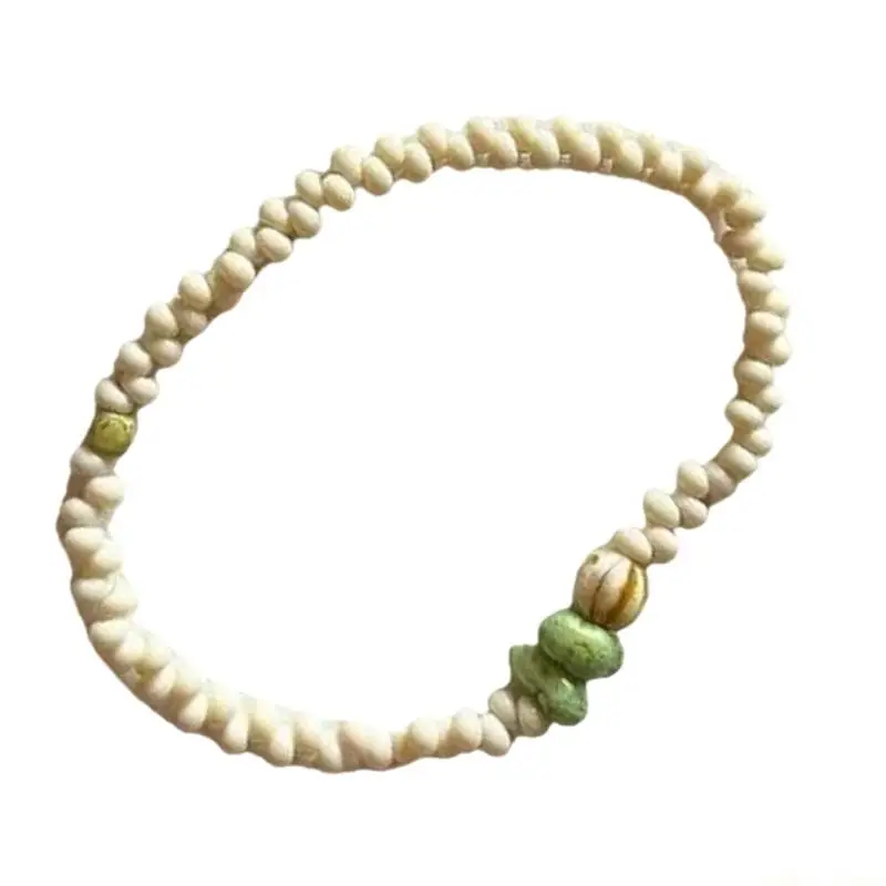 31BF Pear Shaped Bead Elastic Bracelet Waterproof Resin Jewelry For Stacking Daily Wear Trendy Accessory