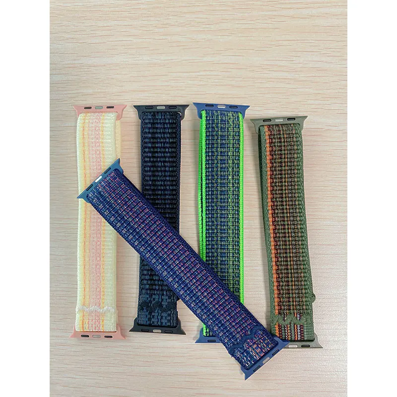 Nylon Loop For Apple watch Straps 46mm 45mm 44mm 40mm 42mm 41mm 38mm Bracelet iWatch Series 10 9 8 7 6 5 4 3 Ultra2 band 49mm