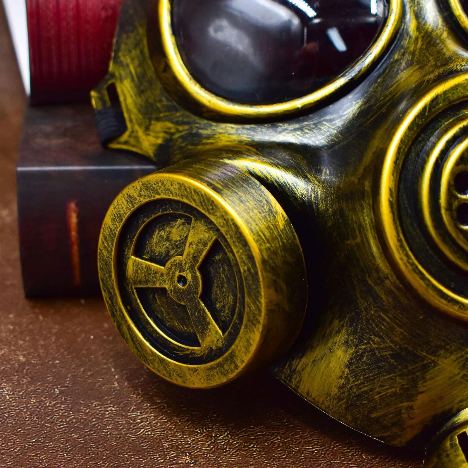 Masques à gaz avec lunettes Masques antibuée de style Steampunk pour hommes et femmes Accessoire de jeu de rôle d'Halloween Masque à gaz de démon gothique foncé