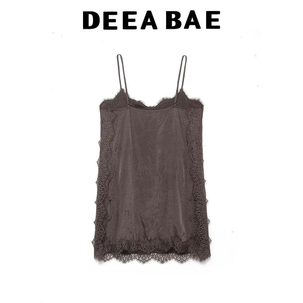 

DEEABAE 2025 Winter New Women's Fashion Style Versatile Sweet and Casual Versatile Lace Underwear Top