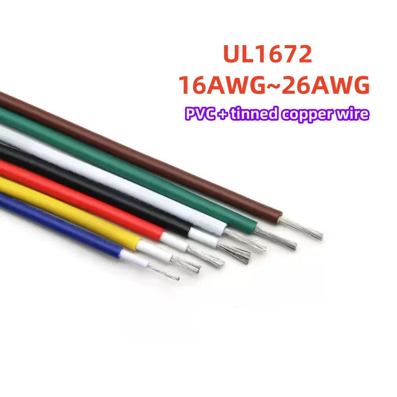 UL1672 PVC Electronic Wire 16AWG 18AWG 20AWG 22AWG 24AWG 26AWG Double Insulated Copper Tinned Instrumentation connecting wire