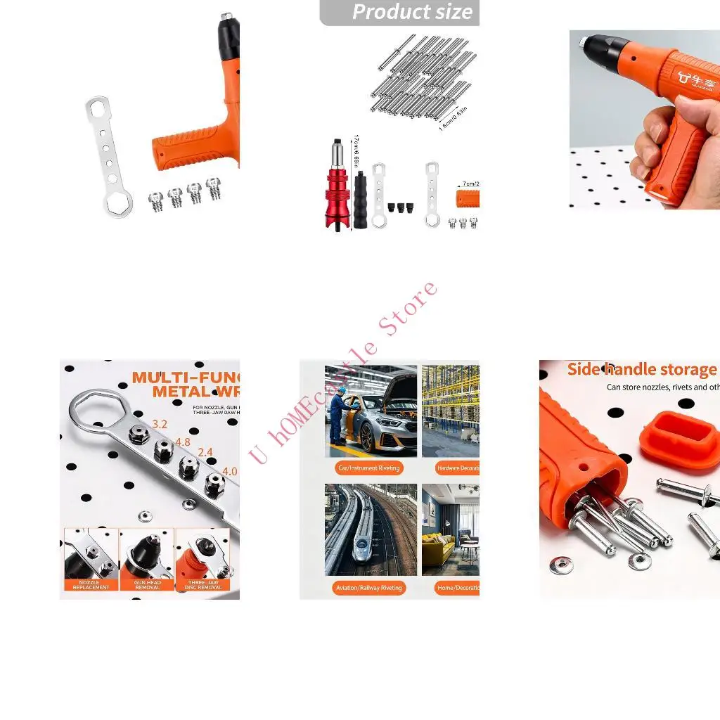 63HF 2.4Mm-4.8Mm Rivet Nut Adapter Drill Adapter Electric Rivet Adapter Cordless Riveting