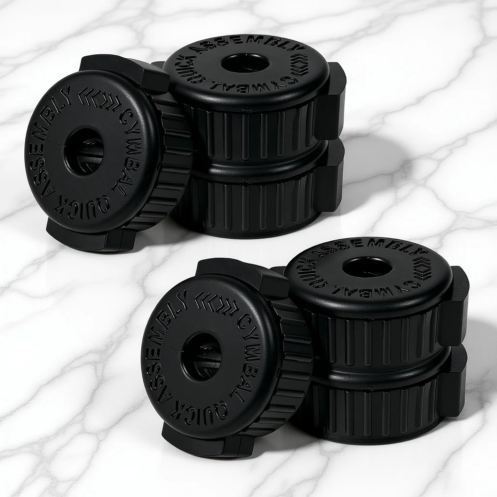 

6Pcs Black Plastic Drum Cymbal Nut Quick Release Accessory Fast Setup Removal Stand Screw Cover Fixing Buckle Cymbal Clamp