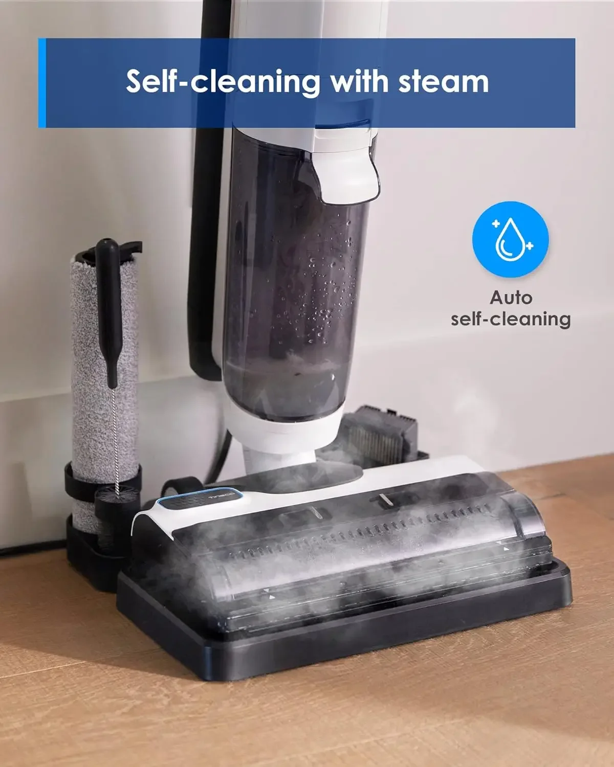 FLOOR ONE S5 Steam Cleaner Wet Dry Vacuum All-in-one, Hardwood Floor Cleaner Great for Sticky Messes, Smart Steam Mop for Hard F