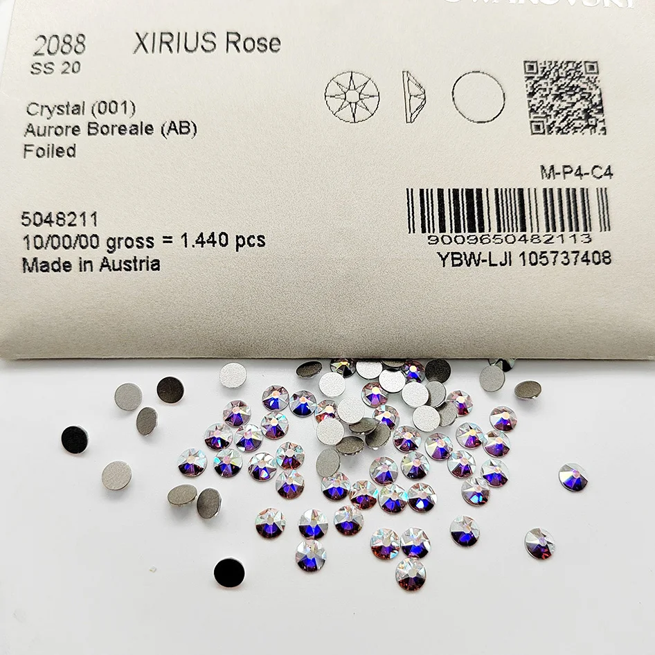 100% أصلي 2058 XILION 2088 XIRIUS Rose بدون إصلاح حجر الراين المسطح من النمسا ستراس لمجوهرات جوهرة الأسنان لفن الأظافر
