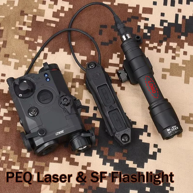 Tactical PEQ PEQ15 PEQ-15 SF M300A M600C Flashlight Airsoft Hunting Accsesories High Power Red Dot Green Blue Indicator