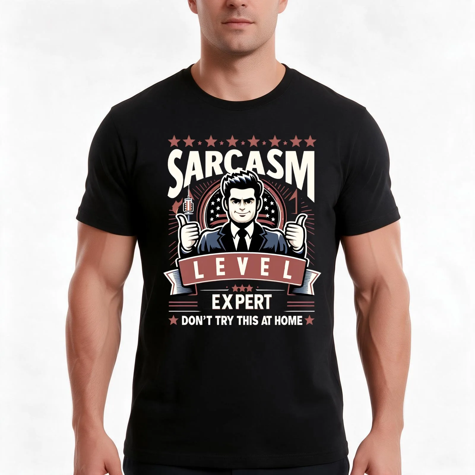 Sarcasm Expert T-Shirt Summer Casual Cotton Tee Oversized Streetwear Tops Vintage Graphic Print Loose Fit Short Sleeve