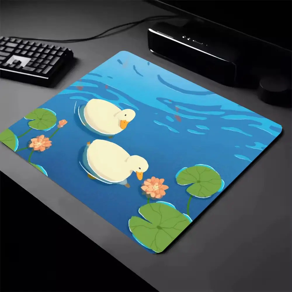 

Cute kawaii duck Mouse Pad Square Gaming Accessories Keyboard Pads Computer Office Game Mousepads Rubber Anti-slip Table Mat