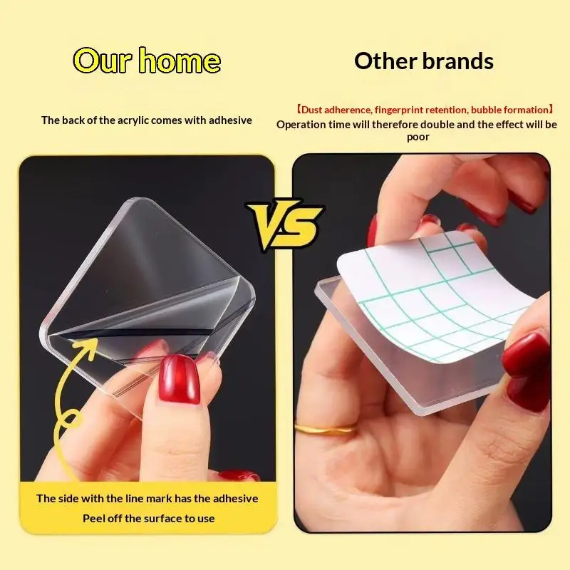 Rectangle 5×3cm DIY Acrylic Magnet Kit Blank Fridge Decor Set for Home DIY Craft Enthusiasts Small Present