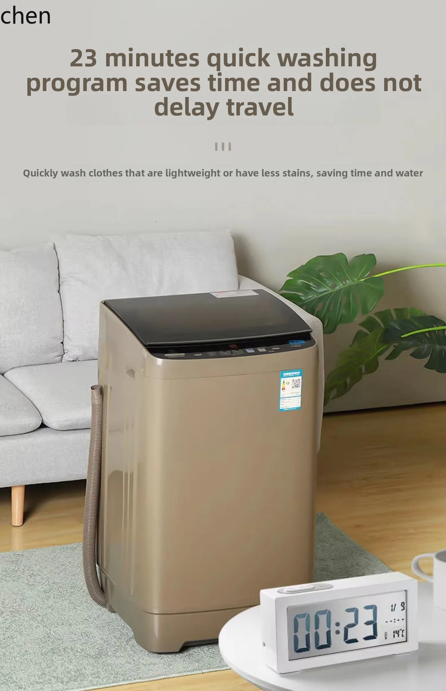 غسالة HTT Chigo 10/12 كجم للغسيل والتجفيف، مسكن تأجير طبل أوتوماتيكي ذو سعة كبيرة