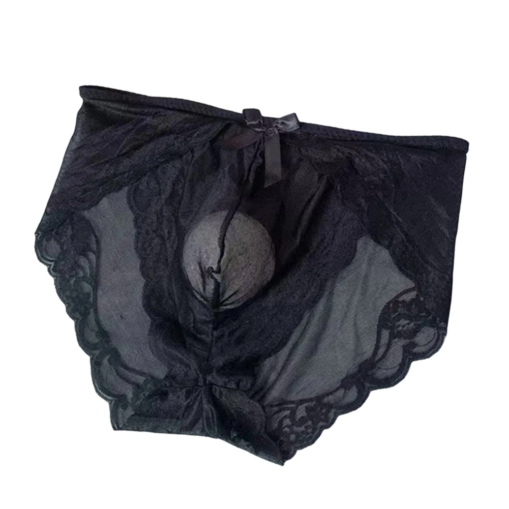 Men Sissy Lace Seamless Brief Underwear Sheer Cuecas Bulge Pouch Erotic Lingerie Sissy Sheer Comfort See Throgh Underpants