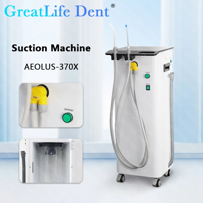 NEUE 600W Dental Saug Einheit 300L Dental Mobile Saug Maschine Medizinische Vakuumpumpe Speichel Auswerfer Aspirator